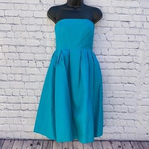 🖤 NWT J.Crew Strapless Turquoise Cocktail Dress 🖤